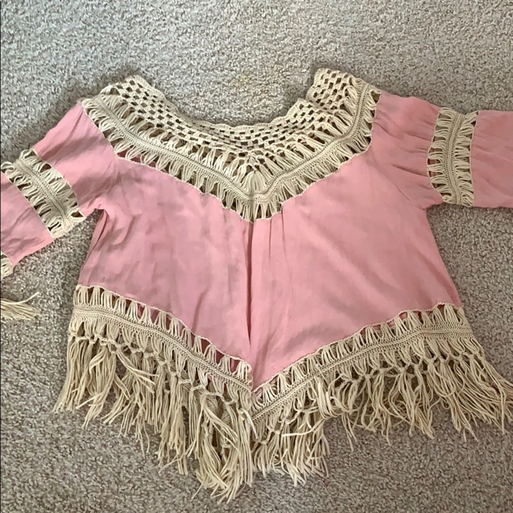 Boho crochet shirt